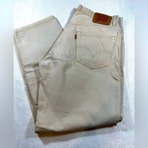 Mens Levi’s 550 Khaki Jeans Pants 34x30 Relaxed Fit Cotton
